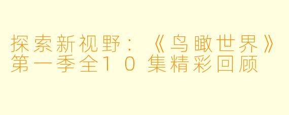 探索新视野:《鸟瞰世界》第一季全10集精彩回顾