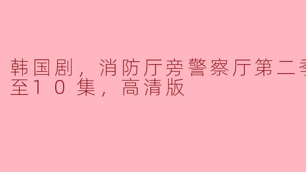 韩国剧，消防厅旁警察厅第二季，更新至10集，高清版