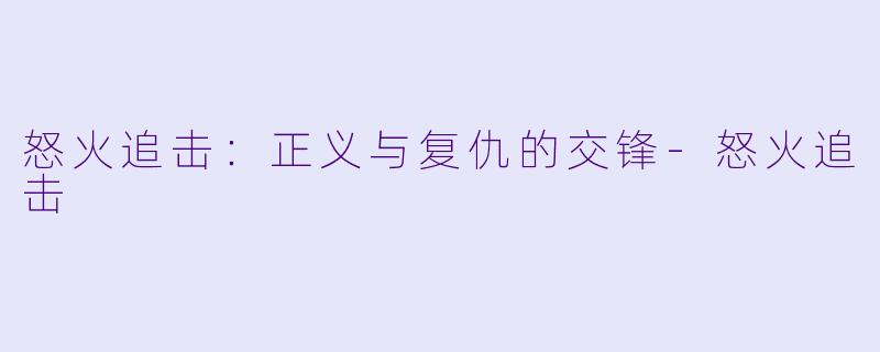怒火追击：正义与复仇的交锋-怒火追击