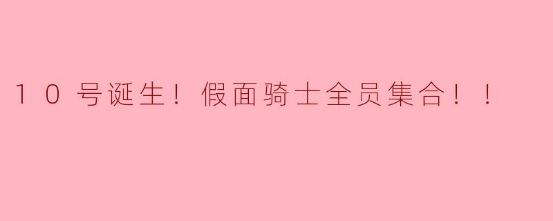 10号诞生！假面骑士全员集合！！