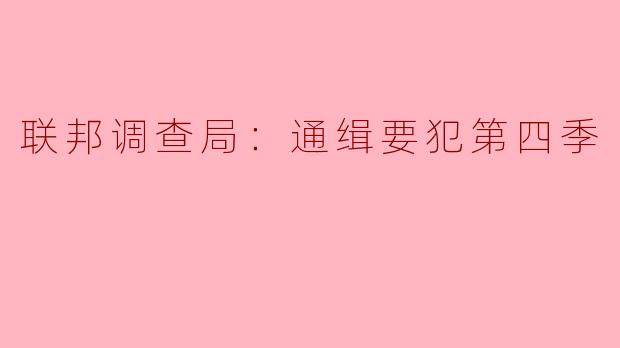 联邦调查局：通缉要犯第四季
