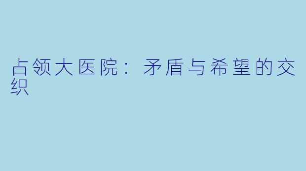 占领大医院：矛盾与希望的交织