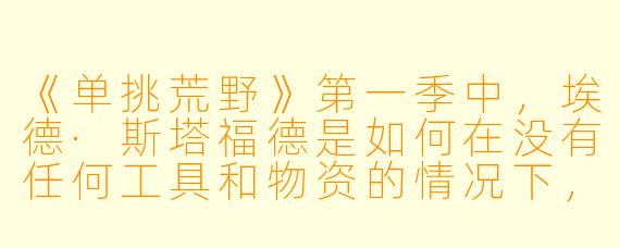 《单挑荒野》第一季中,埃德·斯塔福德是如何在没有任何工具和物资的情况下,仅凭双手在荒野生存的?