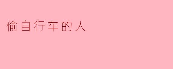 偷自行车的人