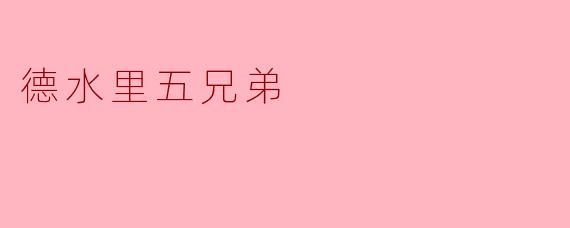 《德水里五兄弟》是一部什么类型的电影?主要讲述了什么故事?