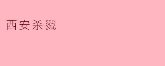 西安杀戮