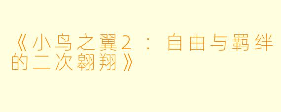《小鸟之翼2:自由与羁绊的二次翱翔》