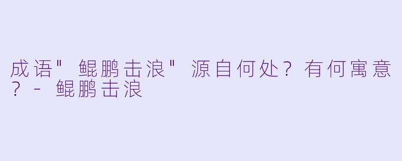 成语