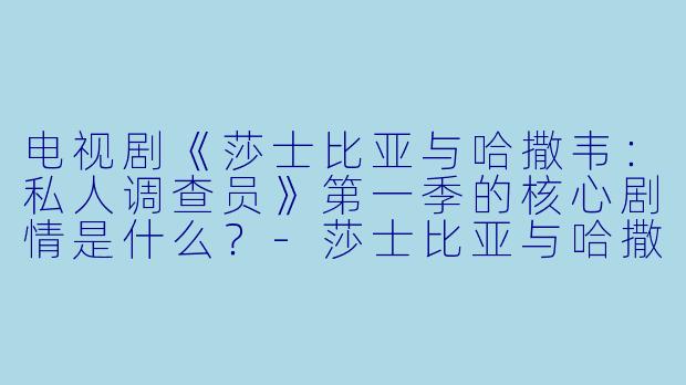 电视剧《莎士比亚与哈撒韦:私人调查员》第一季的核心剧情是什么?