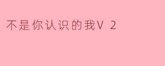 不是你认识的我V2
