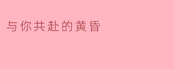 与你共赴的黄昏