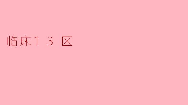 什么是临床13区？它主要负责哪些医疗工作？