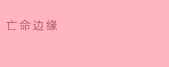 亡命边缘:在绝境中寻找救赎的微光