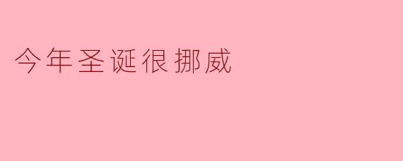 今年圣诞很挪威