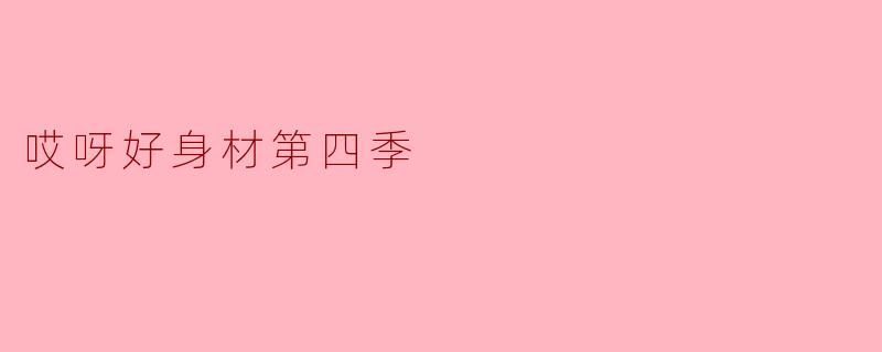 哎呀好身材第四季