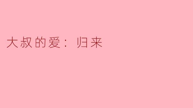 大叔的爱：归来