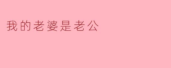 我的老婆是老公
