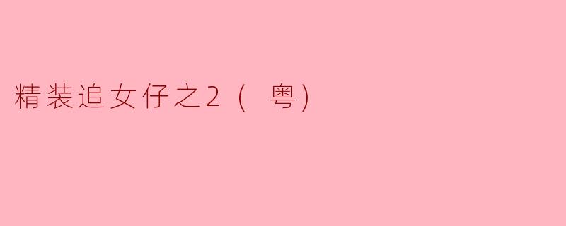 精装追女仔之2(粤)