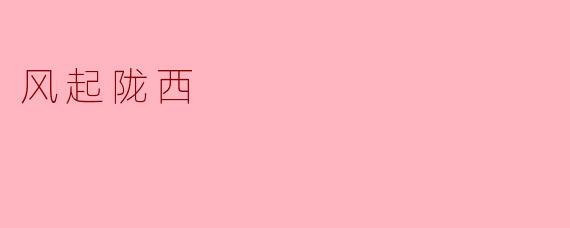 风起陇西