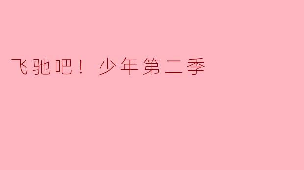 飞驰吧！少年第二季