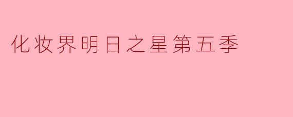 化妆界明日之星第五季