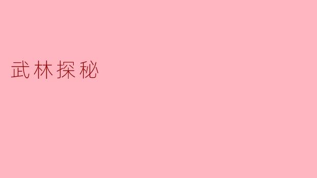 武林探秘